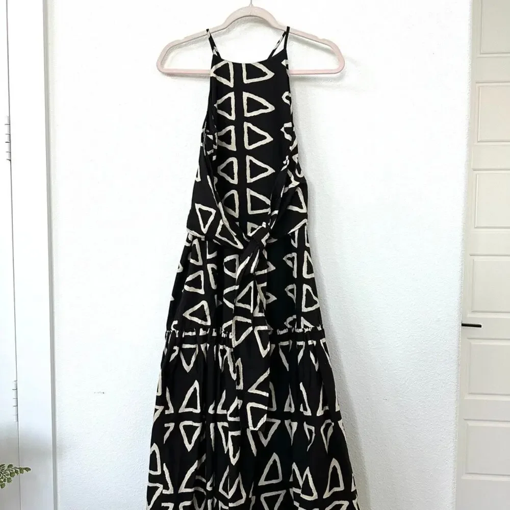 Corey Lynn Calter Keyanna Midi Dress Brown Cream Boho S Anthropologie